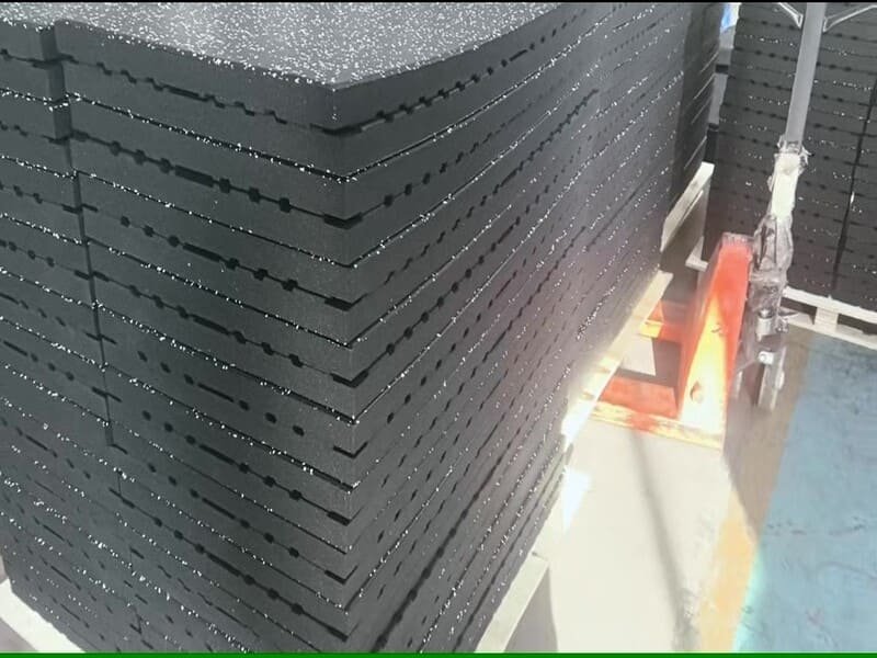 warped rubber flooring edges